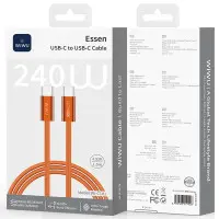 Кабель Wiwu Essen 240W Type-C to Type-C 1.5м C101 Кабель Wiwu Essen 240W Type-C to Type-C 1.5м C101