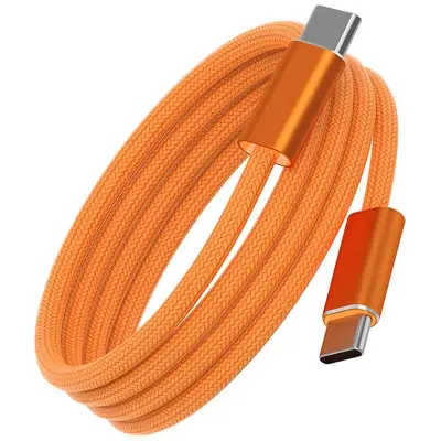 Кабель Wiwu Essen 240W Type-C to Type-C 1.5м Помаранчевий C101