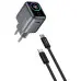 Мережевий зарядний пристрій Wiwu Voyager USB-C 45W + Кабель Type-C to Type-C Gray, Сірий Мережевий зарядний пристрій Wiwu Voyager USB-C 45W + Кабель Type-C to Type-C Gray, Сірий