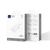 Мережевий зарядний пристрій Wiwu Essen 45W USB-C Білий G036