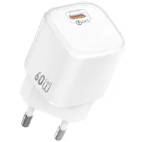 Мережевий зарядний пристрій Wiwu Jelly GaN USB-C 60W White, Білий