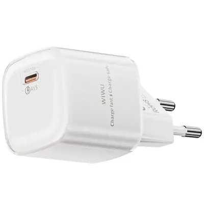 Мережевий зарядний пристрій Wiwu Jelly GaN USB-C 60W White, Білий Мережевий зарядний пристрій Wiwu Jelly GaN USB-C 60W White, Білий