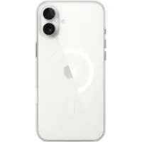 Чехол Накладка Clear Case MagSafe iPhone 16 Прозрачная