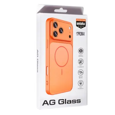 Чехол Накладка AG-Class Lens MagSafe iPhone 17 Pro Max Оранжевая