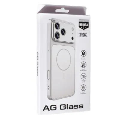 Чехол Накладка AG-Class Lens MagSafe iPhone 17 Pro Max Серебро