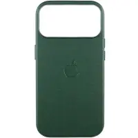 Чехол Накладка Leather Case with MagSafe iPhone 17 Pro Зеленая (AAA Animation)