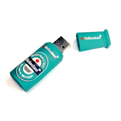 Флеш-накопитель USB 64Gb Emoji Heineken, противоударный