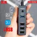 USB хаб Earldoom ET-HUB07 Black, Чорний