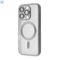 Чехол накладка Metal Matte MagSafe  iPhone 16 Pro Max White Titanium