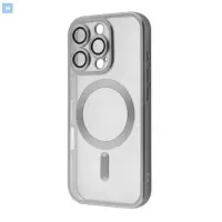 Чехол накладка Metal Matte MagSafe  iPhone 16 Pro Max White Titanium