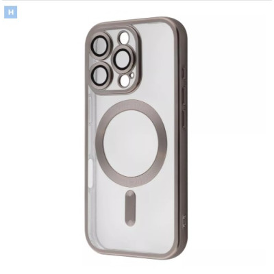 Чохол накладка Metal MagSafe  iPhone 16 Pro Max Natural Titanium