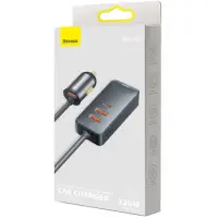 Автомобильное зарядное устройство Baseus Share PPS 3USB+1USB-C with Cigarette Lighter 120w Серый