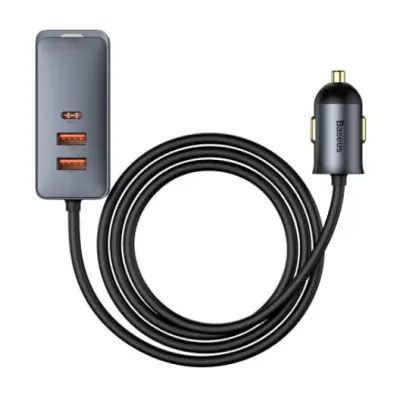 Автомобільний зарядний пристрій Baseus Share PPS 3USB+1USB-C with Cigarette Lighter 120w Сірий