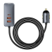 Автомобільний зарядний пристрій Baseus Share PPS 2USB+2USB-C with Cigarette Lighter 120w з подовжувачем 1.5м Grey, Сірий