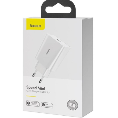 Сетевое зарядное устройство Baseus Speed Mini 20W White, Белый