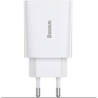 Сетевое зарядное устройство Baseus Speed Mini 20W White, Белый