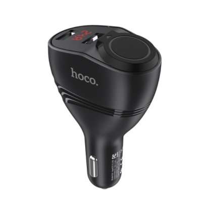 Автомобильное зарядное устройство Hoco Z34 3.1A 2USB LED Black, Чёрный