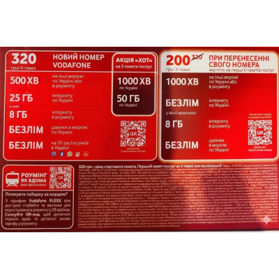 Стартовий пакет Vodafone FLEXX GO