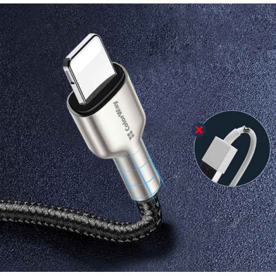 Кабель дата Colorway USB Type A - Lightning 1м Чорний