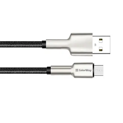 Кабель дата Colorway microUSB 1м Чёрный