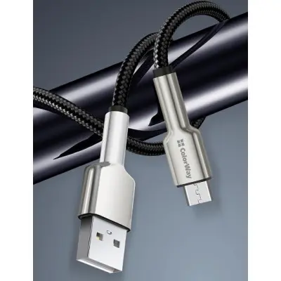 Кабель дата Colorway microUSB 1м Чёрный