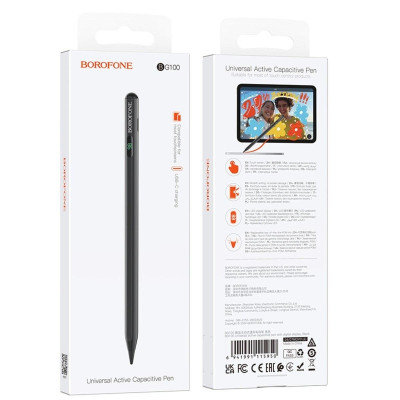 Стилус Ручка Borofone BG100 Black, Чорний Стилус Ручка Borofone BG100 Black, Чорний