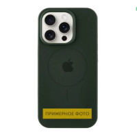 Чохол накладка HC MagSafe (AA) iPhone 15 Pro Max Зелена/Dark Olive
