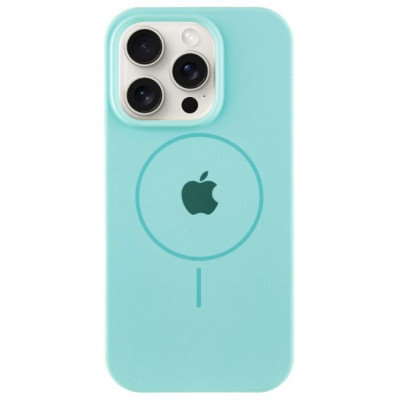 Чехол накладка HC MagSafe (AA) iPhone 16 Pro Max Бирюзовая/Light Turquoise