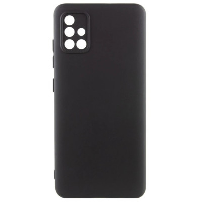 Чехол накладка Getman Liquid Silk Samsung A715 (A71) Черная
