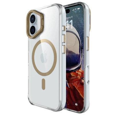 Чехол накладка Space Apex  iPhone 16 Золотая
