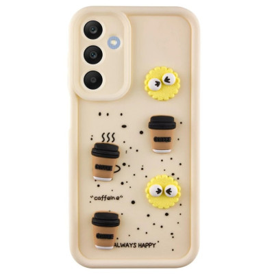 Чехол накладка Pretty Things Samsung A256 (A25 5G) Песочная/Always Happy