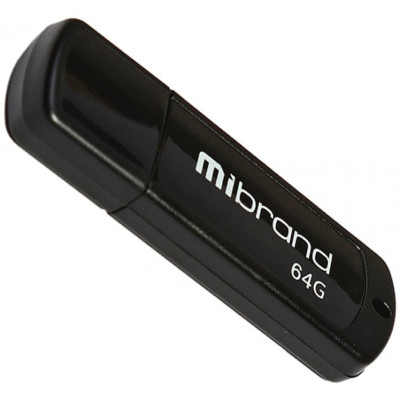 Флеш память USB 64Gb Mibrand Grizzly USB 2.0 Чeрная