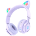 Накладні Bluetooth-навушники з вушками кошеня Hoco W39 Cat Ear Violet, фіолетові