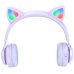 Накладные Беспроводные наушники с кошачьими ушками Hoco W39 Cat Ear Violet, фиолетовые