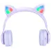 Накладные Беспроводные наушники с кошачьими ушками Hoco W39 Cat Ear Violet, фиолетовые
