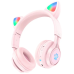 Накладные Беспроводные наушники с кошачьими ушками Hoco W39 Cat Ear Pink, розовые