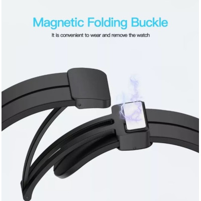 Ремінець Apple Watch 38мм Силікон Magic Lock Чорний