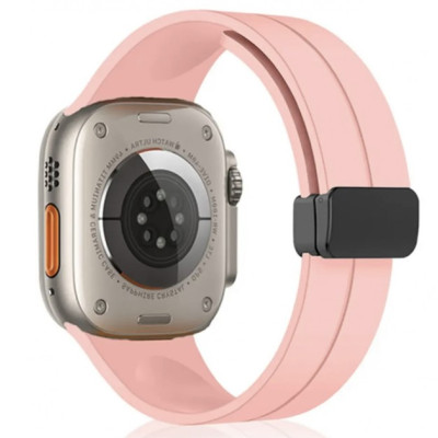 Ремінець Apple Watch 38мм Силікон Magic Lock Рожевий