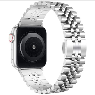 Ремінець Apple Watch 42мм Rolex Металевий Срібний