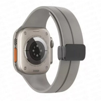 Ремешок Galaxy Watch 4/5 Силикон Magic Lock Светло-серый (Starlight)