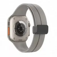 Ремешок Galaxy Watch 4/5 Силикон Magic Lock Светло-серый (Starlight)