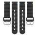 Ремінець Amazfit Bip Універсальний 20мм Wavy Силікон Чорний