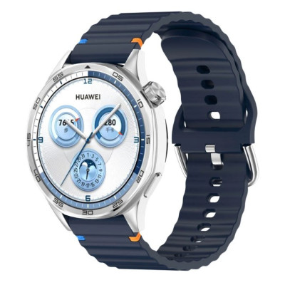 Ремінець Amazfit Bip Універсальний 20мм Wavy Силікон Темно-синій