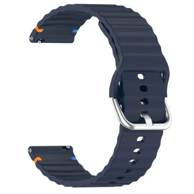 Ремінець Amazfit Bip Універсальний 20мм Wavy Силікон Темно-синій