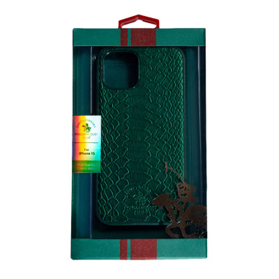 Чехол накладка Santa Barbara Snake iPhone 13 Зеленая