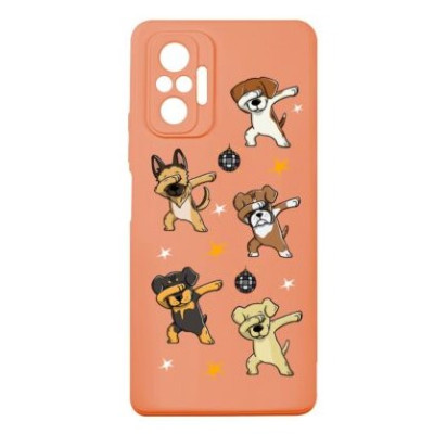 Накладка HC Print Xiaomi Redmi Note 10 Pro Оранжевая/Собаки