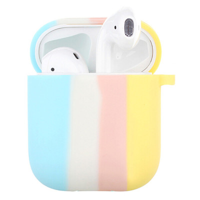 Чохол для AirPods 1/2 Colorfull Блакитний/Жовтий