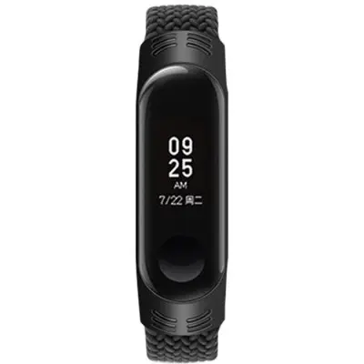 Ремінець Mono Mi Band 3/4/5/6 M Тканинний Чорний Ремінець Mono Mi Band 3/4/5/6 M Тканинний Чорний