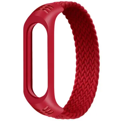 Ремінець Mono Mi Band 3/4/5/6 L Тканинний Червоний Ремінець Mono Mi Band 3/4/5/6 L Тканинний Червоний