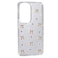 Чехол Накладка Glue Case Hit Samsung A175 (A17) Леопардовые Банты